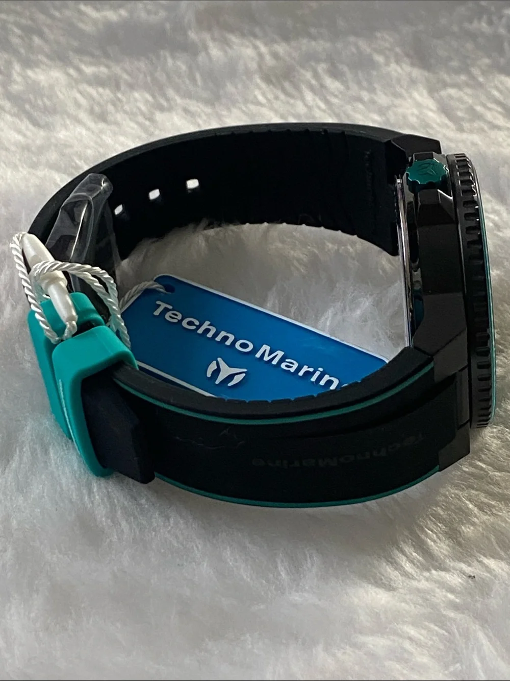 Technomarine Men's Black & Teal Sport Dive Watch